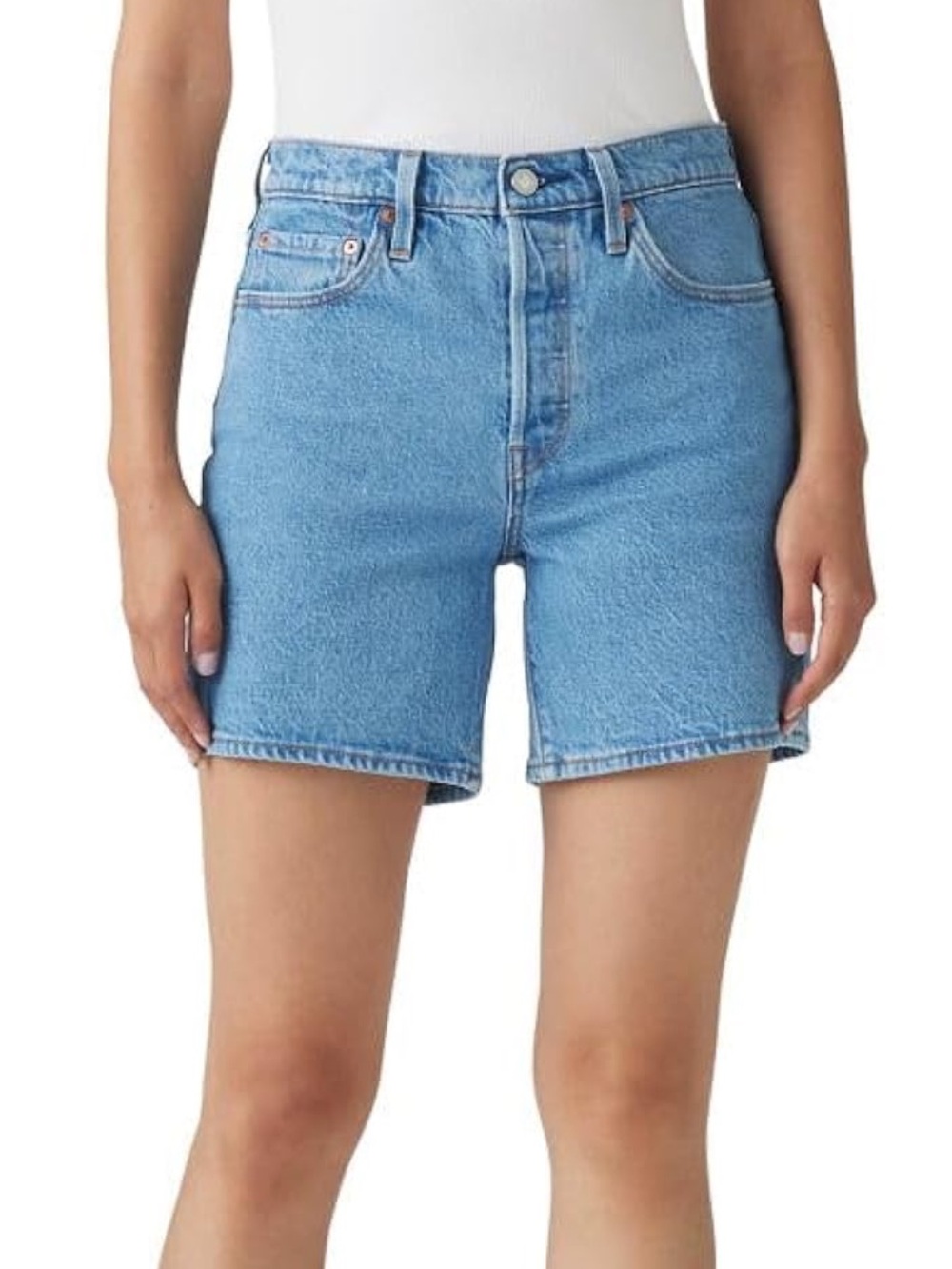 Levi's Light Blue High-Rise Denim Shorts